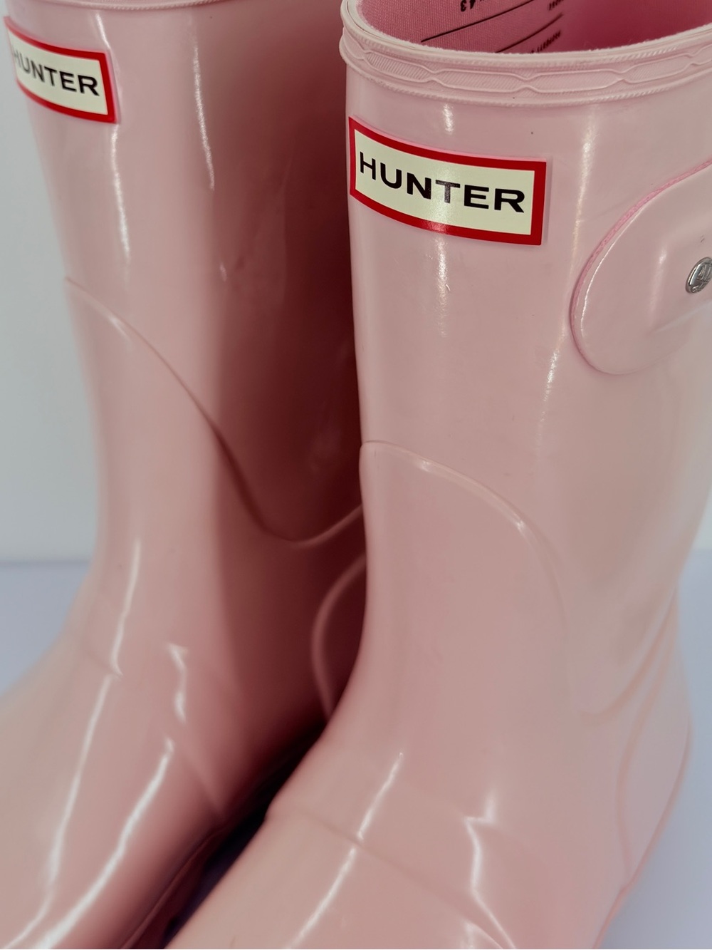 Hunter Original Short Gloss Pink Rain Boots Women’s Size 11 - Picture 3 of 7